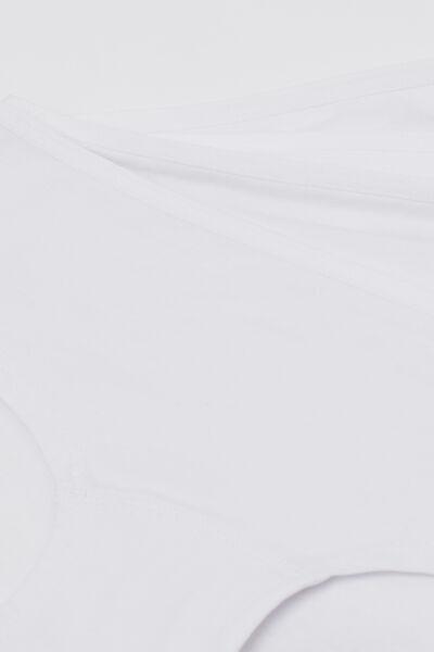 White Form-Fitting Shorts, Set Of 4, Kids Girls, White, large image number 1