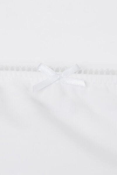 White Basic Briefs, Kids Girls, White, large image number 2