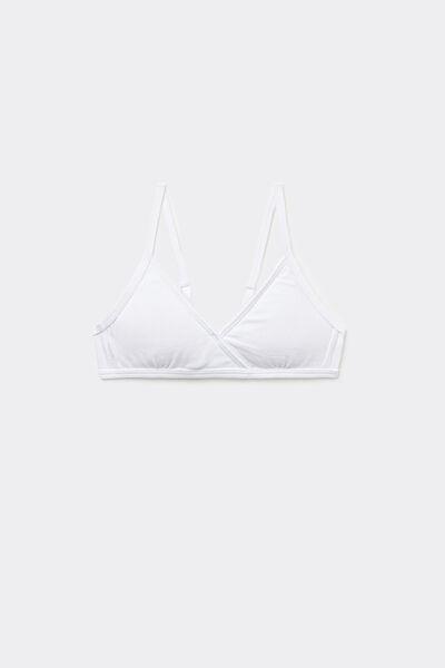 White Removable Padding Triangle Bralette, Kids Girls, , medium