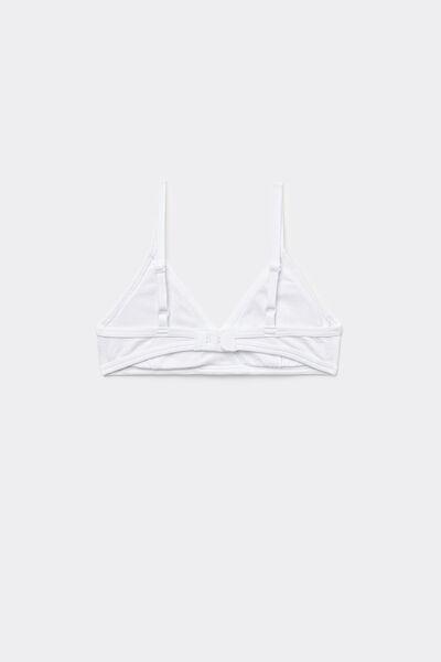 WHITE Girls’ Triangle Bralette with Removable Padding, , large image number 1