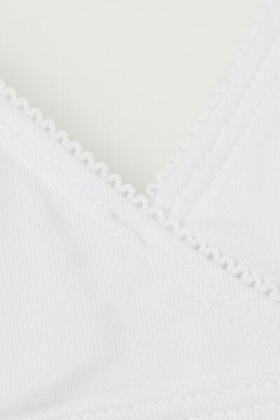 White Triangle Bra, Kids Girls, White, large image number 2