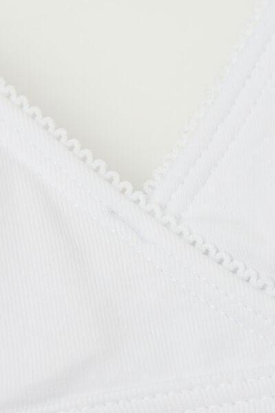 White Triangle Bra, Kids Girls, White, large image number 3
