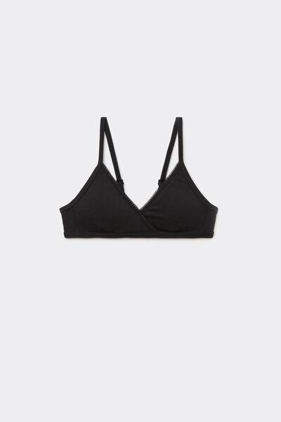 Black Triangle Bralette, Kids Girls, , medium