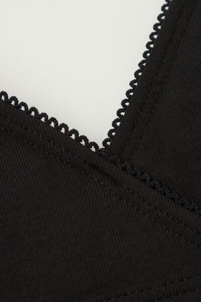 Black Triangle Bralette, Kids Girls, Black, large image number 3