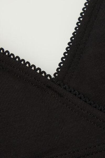 Black Triangle Bralette, Kids Girls, Black, large image number 4