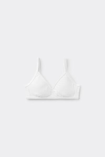 White Removable Padding Triangle Bra , Kids Girls, , medium