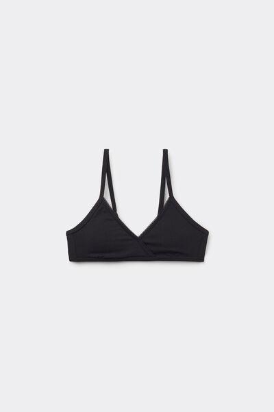 Black Removable Padding Triangle Bra , Kids Girls, , medium