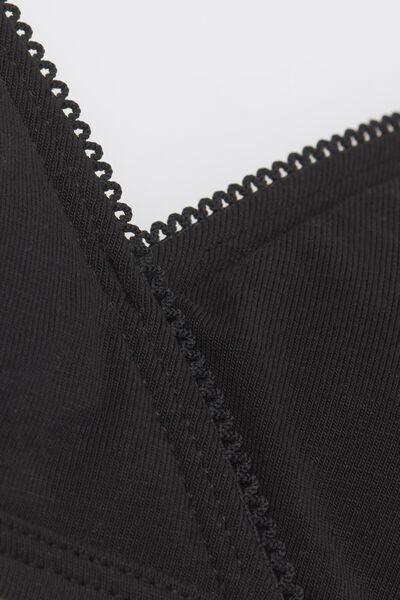 Black Removable Padding Triangle Bra , Kids Girls, Black, medium