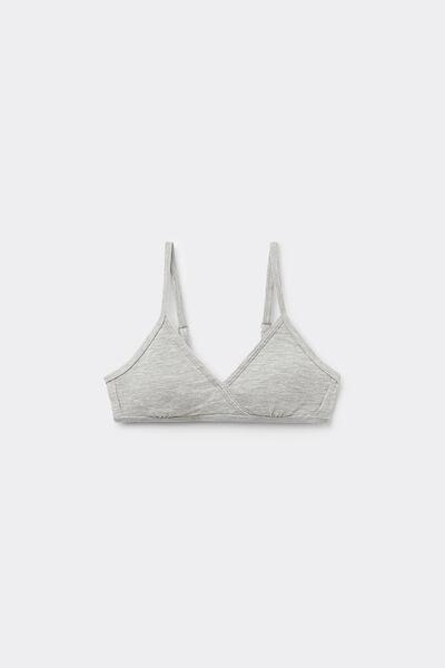 Grey Crossover Triangle Bra , Kids Girls, , large image number 0