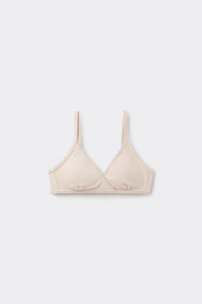 Ivory Crossover Triangle Bra , Kids Girls, , large image number 0