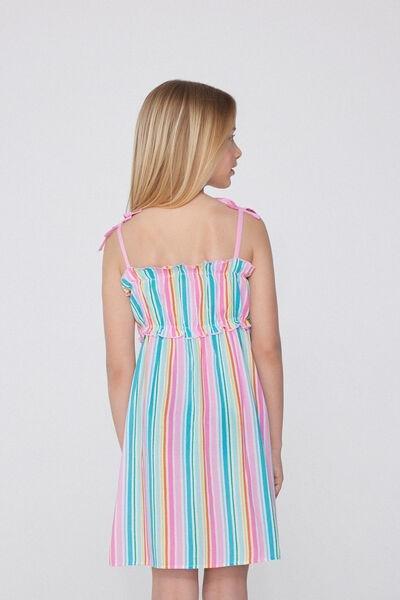 Multicolour Narrow Shoulder Straps Dress, , large image number 2