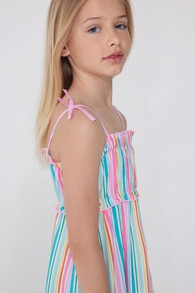 Multicolour Narrow Shoulder Straps Dress, , large image number 3