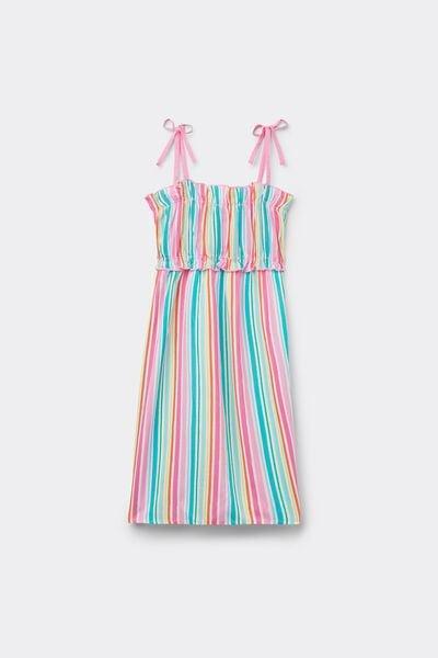 Multicolour Narrow Shoulder Straps Dress, 5701_511Y, large image number 3