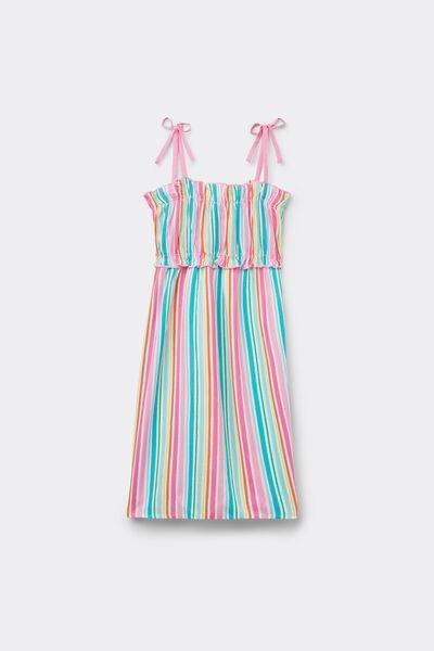 Multicolour Narrow Shoulder Straps Dress, , large image number 4