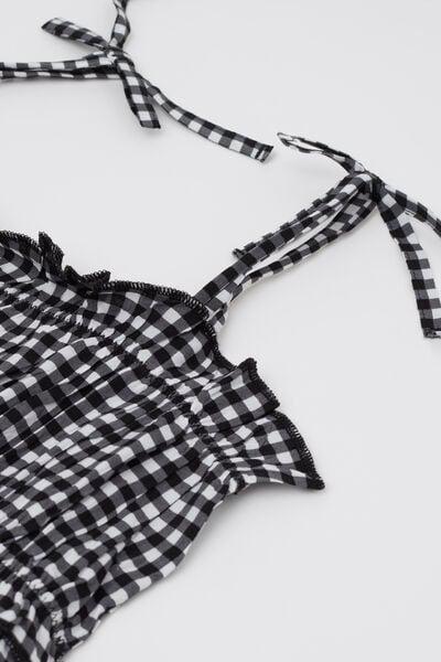 Black Narrow Shoulder Straps Dress, 5701_778Y, large image number 2