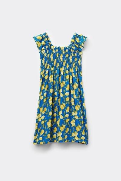 Multicolour Smock Stitch Dress , Kids Girls, , large image number 0
