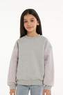 Tezenis - Grey Thick Long Sleeve Sweatshirt With Tulle, Kids Girls