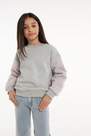 Tezenis - Grey Thick Long Sleeve Sweatshirt With Tulle, Kids Girls