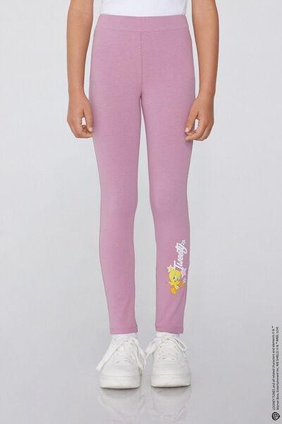 Pink Printed Leggings, Kids Girls, 5701_025Y, large image number 1