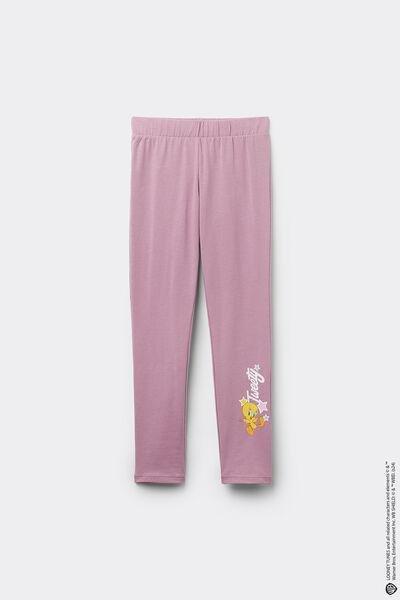Pink Printed Leggings, Kids Girls, 5701_025Y, large image number 4