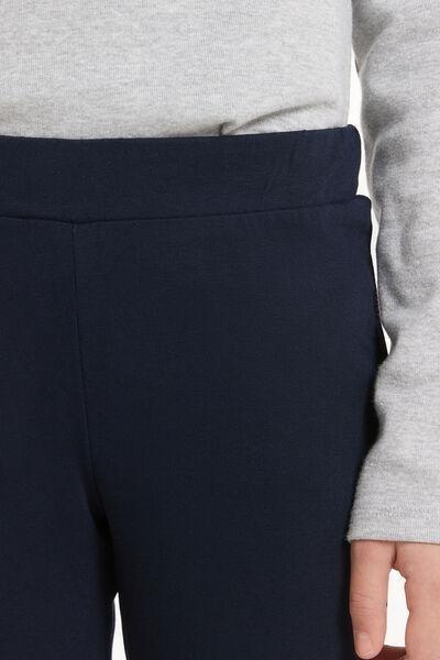 Blue Plain Leggings, Kids Girls, , large image number 3