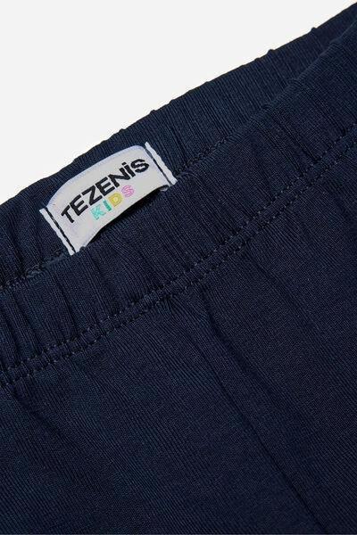 Blue Plain Leggings, Kids Girls, Blue, large image number 5