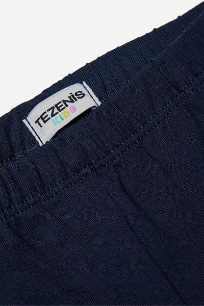 Blue Plain Leggings, Kids Girls, Blue, large image number 6