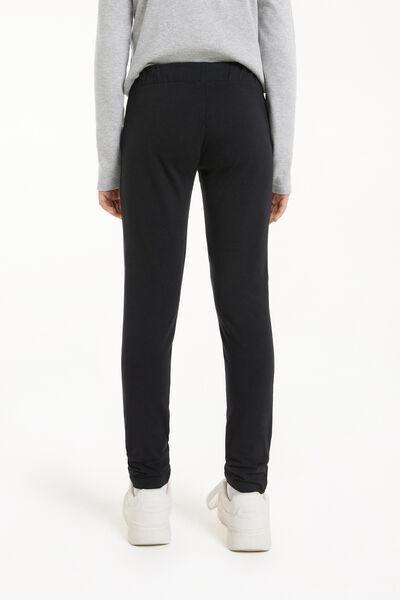 Black Stretch Leggings, Kids Girls, , large image number 5