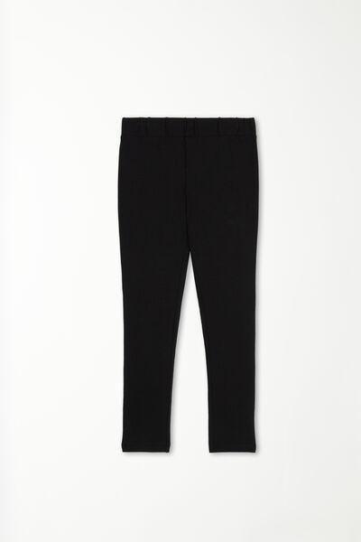 Black Stretch Leggings, Kids Girls, , large image number 9