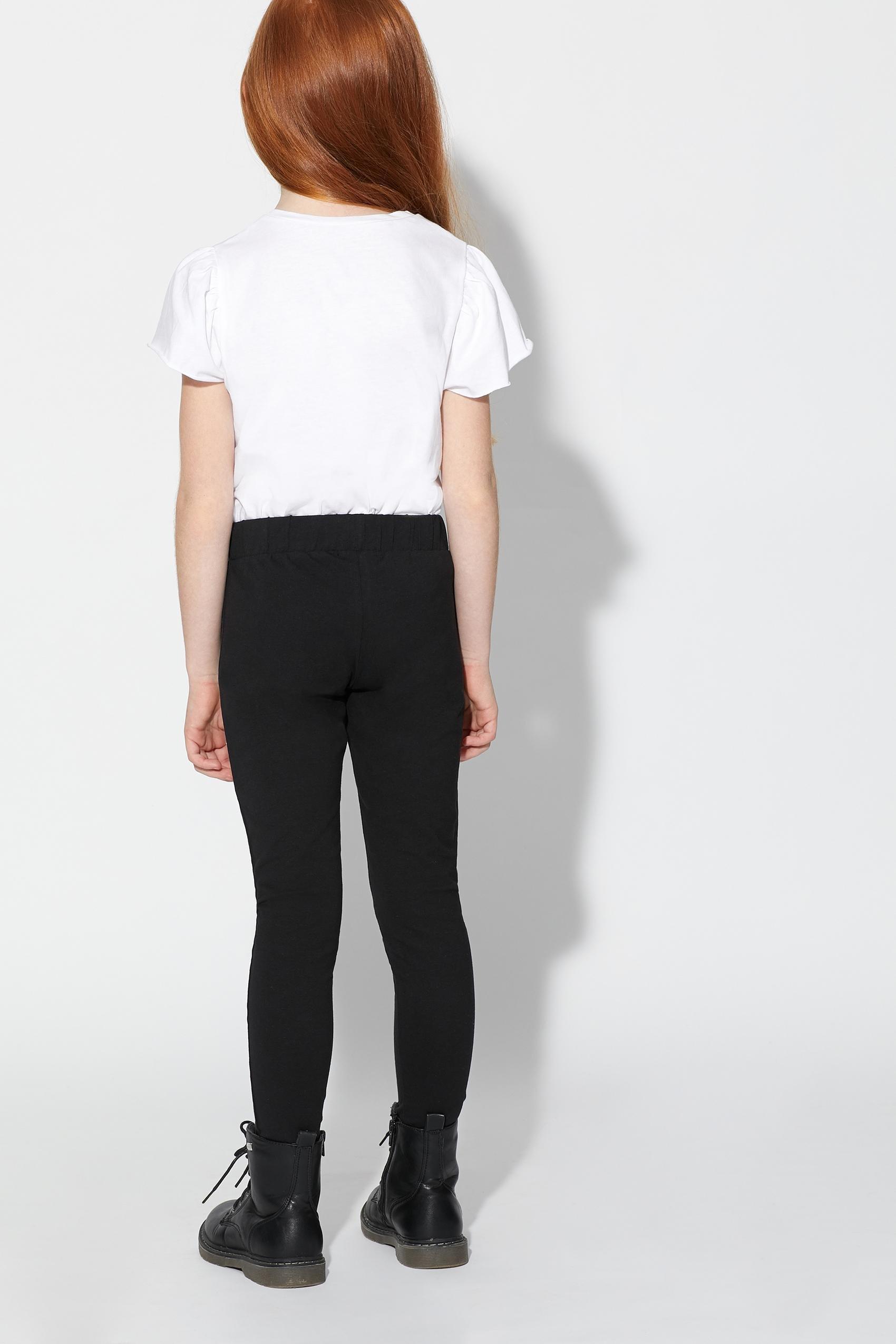 Black Stretch Leggings, Kids Girls, , large image number 10