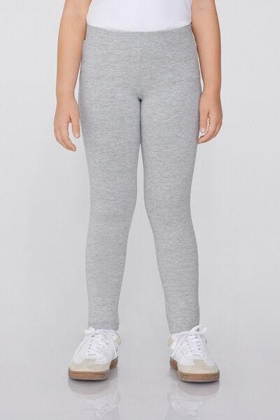 Grey Stretch Leggings, Kids Girls, , medium