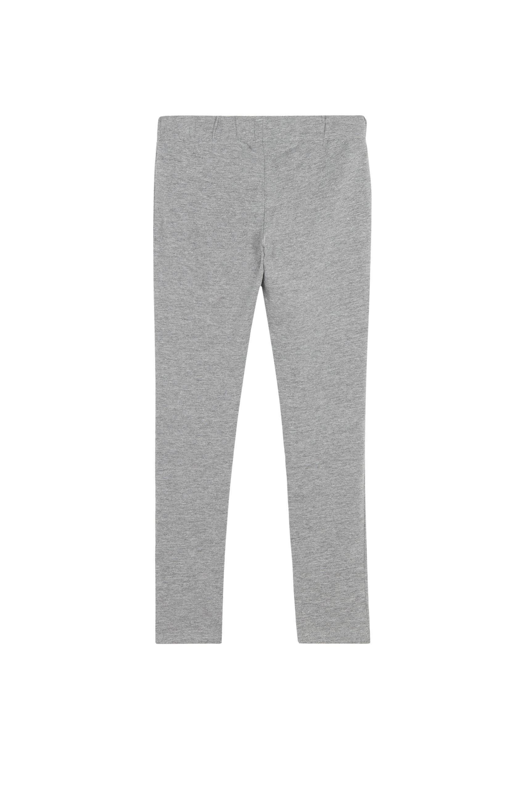 Grey Stretch Cotton Leggings, , large image number 1