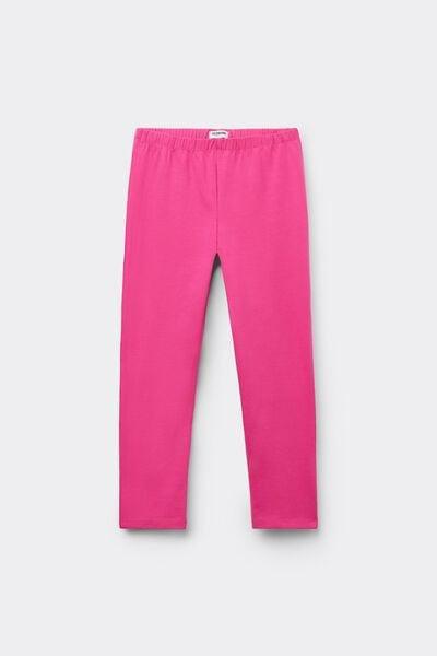 FUXIA MAGENTA Stretch Cotton Leggings, 5701_840Y, large image number 0