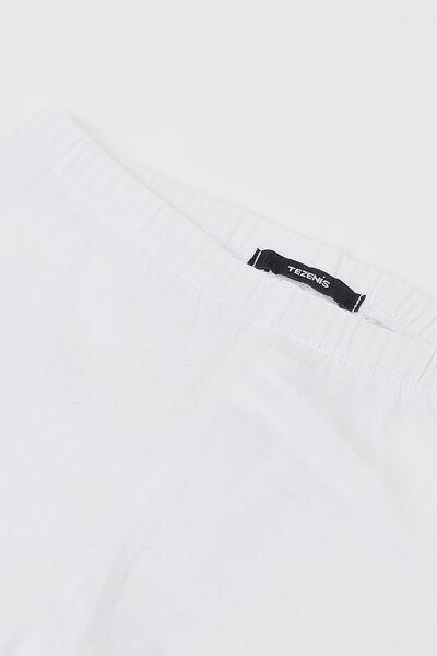 White Capri Leggings, Kids Girls, White, large image number 5