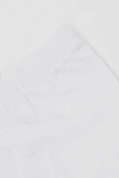 White Capri Leggings, Kids Girls, White, large image number 6