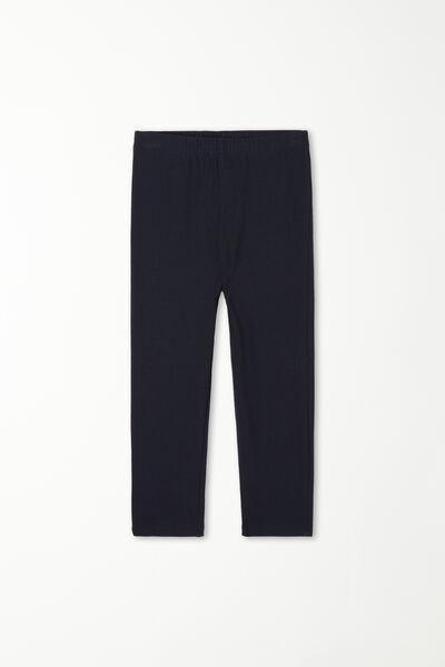 Blue Capri Leggings, Kids Girls, , large image number 4