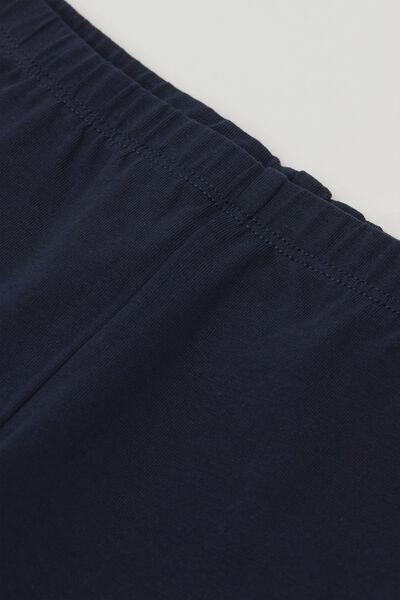 Blue Capri Leggings, Kids Girls, Blue, large image number 5