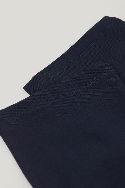 Blue Capri Leggings, Kids Girls, Blue, large image number 6