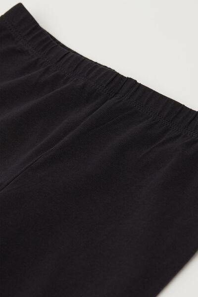 Black Capri Leggings, Kids Girls, Black, large image number 5