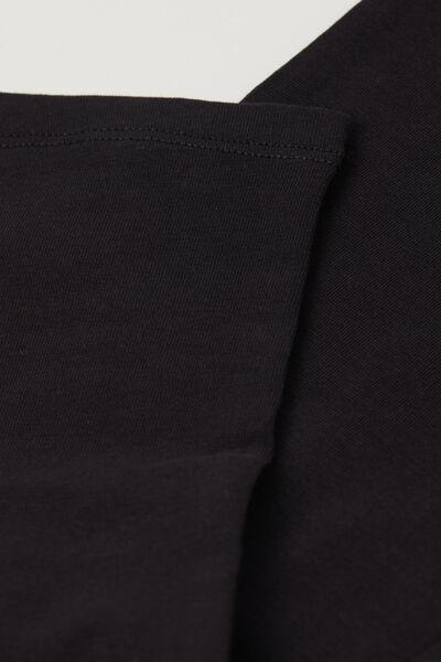 Black Capri Leggings, Kids Girls, Black, large image number 6