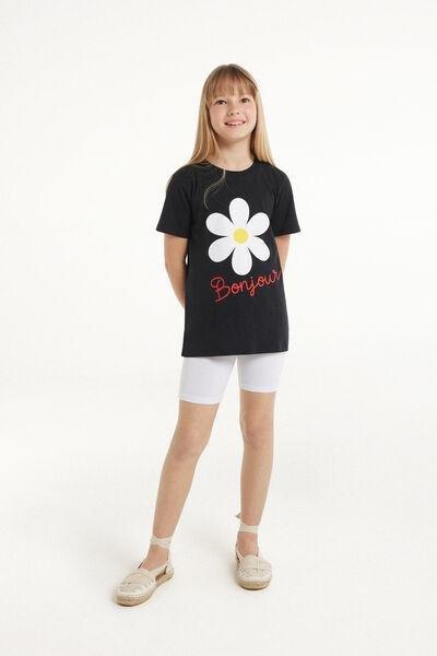 Elastic Waist Tights, Kids Girls , White, , medium