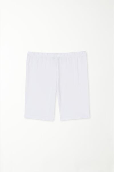 Elastic Waist Tights, Kids Girls , White, , large image number 4