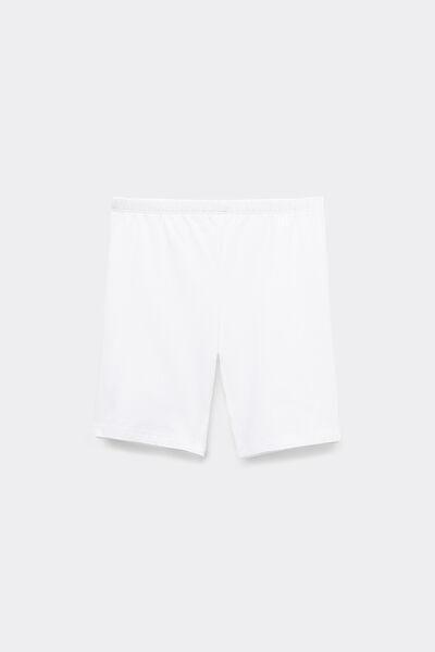 Elastic Waist Tights, Kids Girls , White, White, large image number 6