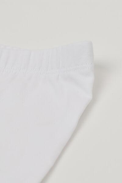 Elastic Waist Tights, Kids Girls , White, White, large image number 7