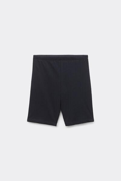 Elastic Waist Tights, Kids Girls , Black, Blue, large image number 4
