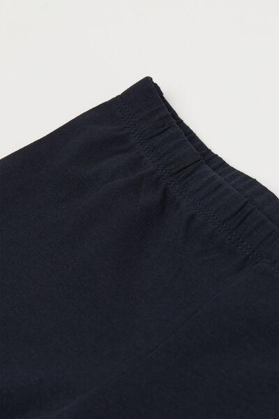 Elastic Waist Tights, Kids Girls , Black, Blue, large image number 5