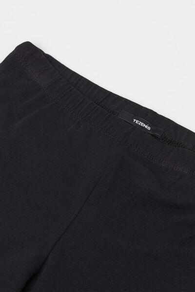 Elastic Waist Tights, Kids Girls , Black, Black, large image number 5