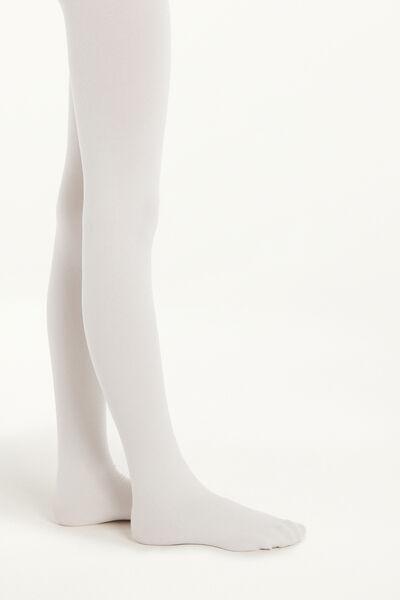 50 Denier Opaque Tights, Kids Girls, White, , large image number 0
