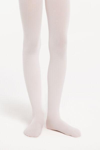 Girls Pink Opaque Tights