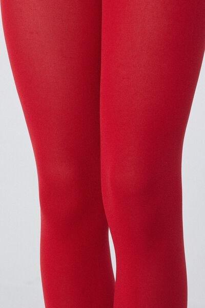 50 Denier Opaque Tights, Red, Kids Girls, , large image number 1